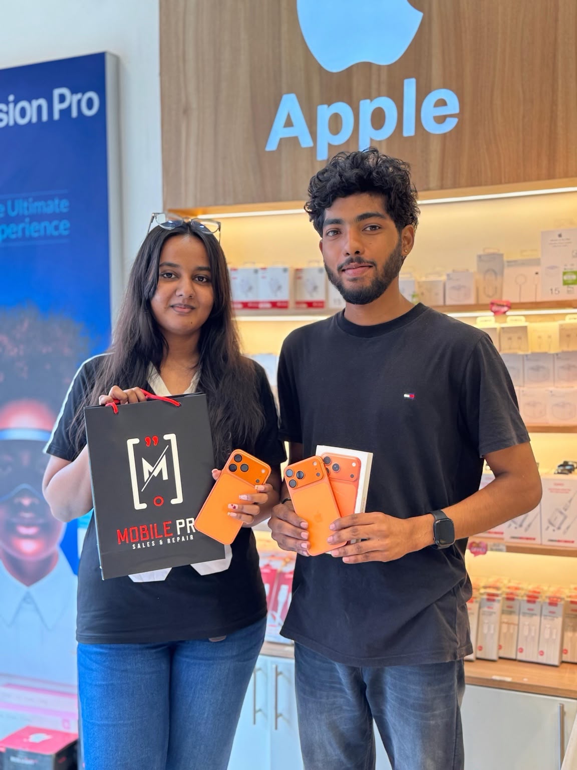 Happy customer with iPhone 17 Pro