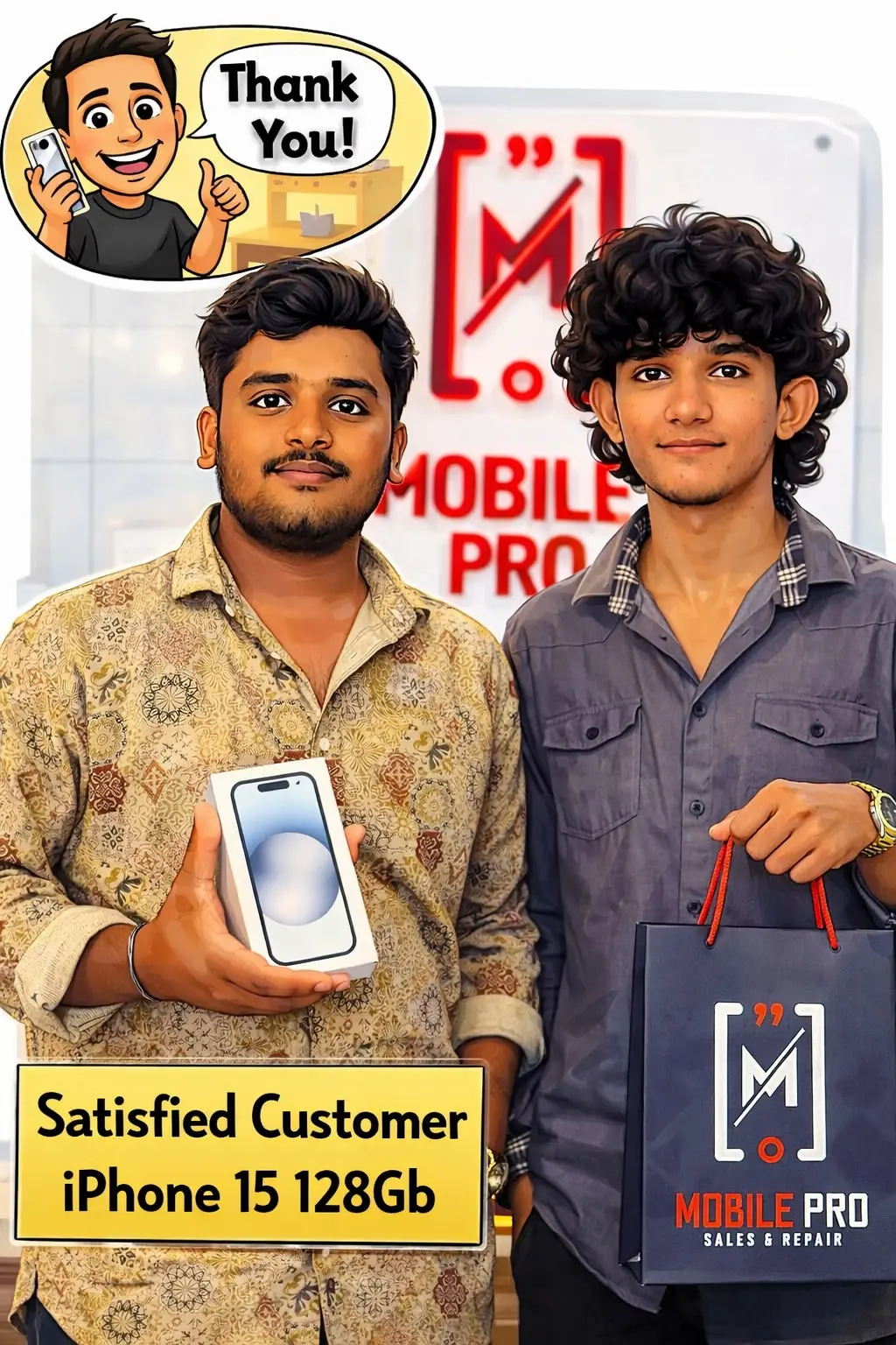 Happy customer with iPhone 15 128GB