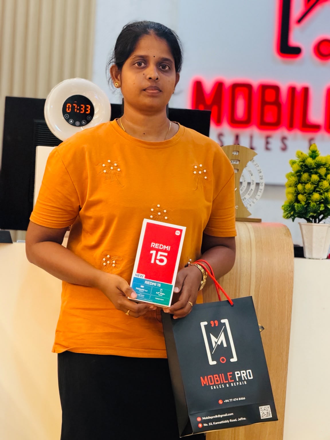 Happy customer with Redmi 15